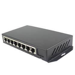 Single Fiber Fast Ethernet WDM / BiDi Fiber Media Converter, 2-port Fiber & 8-port RJ45, Tx:1310nm/Rx:1550nm, SMF, 20km